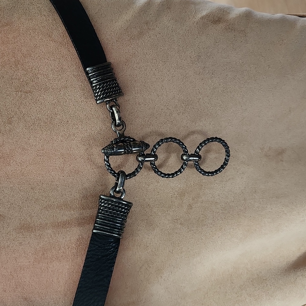 Gorgeous Brave Genuine Pebbled Leather Belt / Made in Canada